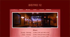 Desktop Screenshot of bistro12.net